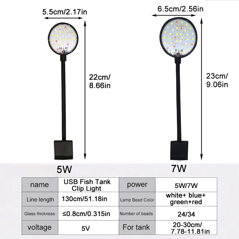 Lampa LED do akwarium USB, ośw – Planted Aquarium Mini recenzja i cena